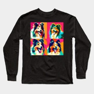 Shetland Sheepdog Pop Art - Dog Lover Gifts Long Sleeve T-Shirt